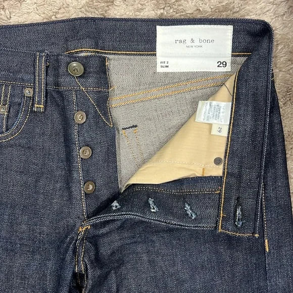 Rag & Bone Fit 2 Slim Leg Jeans Size 29